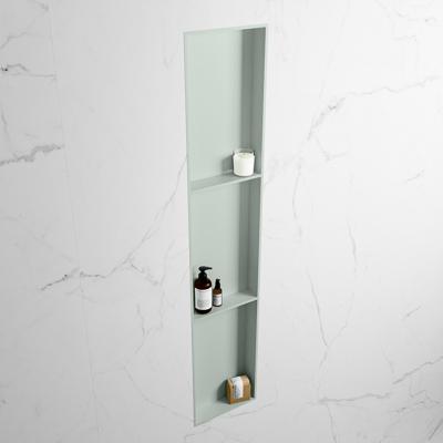 MONDIAZ EASY Nis 149,5x29,5cm in solid surface kleur Greey | Greey. 3 vakken geschikt voor in- of opbouw