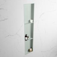 MONDIAZ EASY Nis 149,5x29,5cm in solid surface kleur Greey | Greey. 3 vakken geschikt voor in- of opbouw - thumbnail