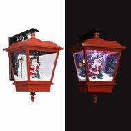 VidaXL Kerstwandlamp met led-lampjes en kerstman 40x27x45 cm rood - thumbnail