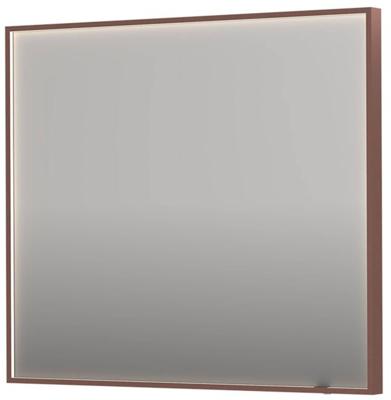 Ben Oblon spiegel met verlichting en anti-condens 90x4x80cm geborsteld koper