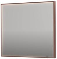 Ben Oblon spiegel met verlichting en anti-condens 90x4x80cm geborsteld koper - thumbnail