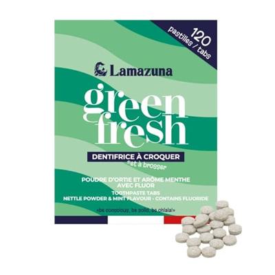 Lamazuna Toothpaste tablets greenfresh nettle mint bio 30 Gram Lamazuna Toothpaste tablets greenfresh nettle mint bio 30 Gram