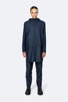 Rains Long Jacket Fietsjas - Blauw - thumbnail