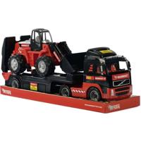 Polesie mammoet volvo vrachtwagen + aanhanger + graafmachine - thumbnail