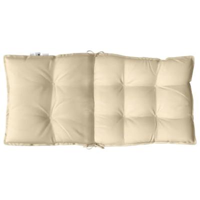 VidaXL Stoelkussens 2 st lage rug oxford stof beige VidaXL Stoelkussens 2 st lage rug oxford stof beige