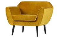 WOOOD Fauteuil 'Rocco' Velvet, kleur Okergeel - thumbnail