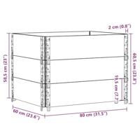 VidaXL Palletopzetranden 3 st 80x60 cm massief grenenhout grijs - thumbnail