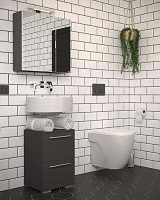 Schildmeyer Onderkast wastafel Carlos (Breedte 40 cm, Antraciet)