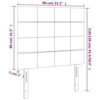 Hoofdbord LED 80x5x118/128 cm fluweel donkerblauw - thumbnail