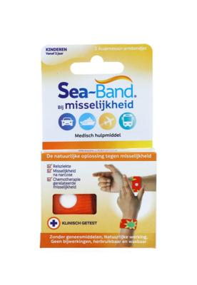 Sea Band Polsbandjes Bij Misselijkheid Kinderen Oranje