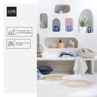 J-Line tapijt Kwastjesband - vloerkleed - jute - beige|bruin - small - thumbnail