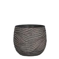 Mica Decorations Hendrick Bloempot - 21x21x19 cm - Cement - Bruin - thumbnail