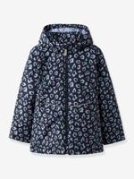 Gevoerde softshell jas met capuchon voor meisjes NAME IT donkerblauw - thumbnail