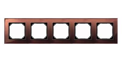 Merten 489515 Afdekking Frame 5-voudig System M, M-Plan Bruin 1 stuk(s)