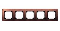 Merten 489515 Afdekking Frame 5-voudig System M, M-Plan Bruin 1 stuk(s) - thumbnail