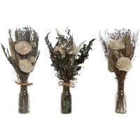 Decoratieve plant Home ESPRIT Kristal Bloem 11 x 11 x 40 cm (3 Stuks) - thumbnail