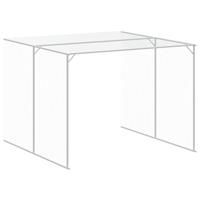 Hondenhok met ren 214x865x181 cm staal lichtgrijs - thumbnail