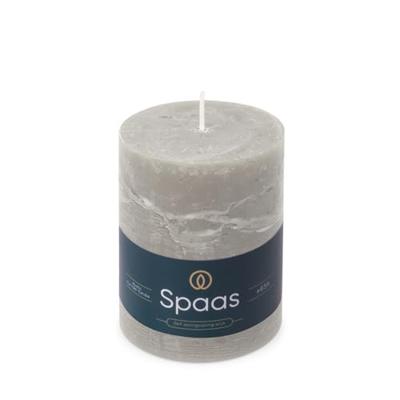 Kaars rustiek 80/110 mm lichtgrijs Spaas - Spaas Kaars rustiek 80/110 mm lichtgrijs Spaas - Spaas
