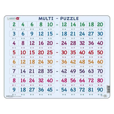 Selecta Larsen legpuzzel leren rekenen - tafels, 80st.