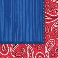 Amscan Bandana & Blue Jeans Servetten 33 X 33 Cm 16 Stuks - thumbnail