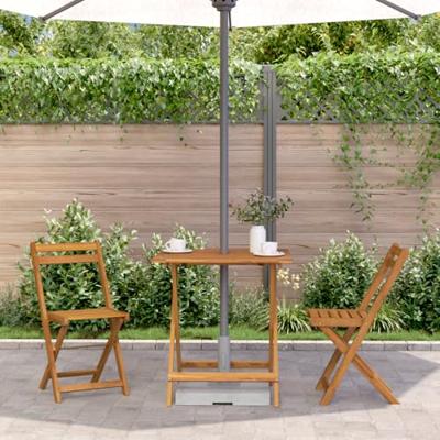 Tuintafel inklapbaar 70x70x75 cm massief acaciahout