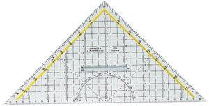 Geodriehoek Aristo 1650/2 225mm met greep transparant