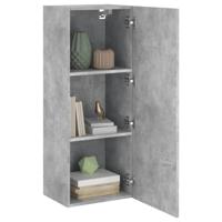 Tv-wandmeubel 40,5x30x102 cm bewerkt hout betongrijs - thumbnail