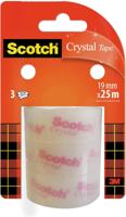 Scotch Crystal Clear Tape, Navullingen, 19 mm x 25 m, 3 rollen - thumbnail