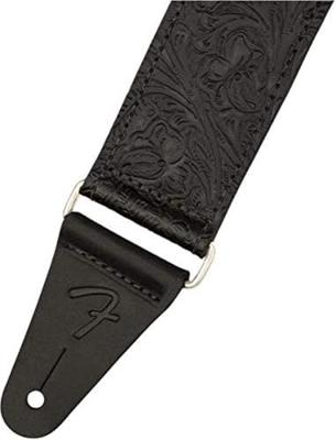 Fender Tooled Leather Guitar Strap 2 inch gitaarband zwart Fender Tooled Leather Guitar Strap 2 inch gitaarband zwart