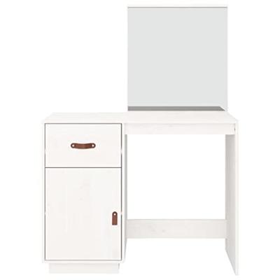 Kaptafel 95x50x134 cm massief grenenhout wit