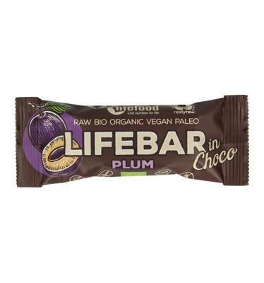 Lifefood Lifebar Inchoco pruimen bio raw 40 Gram