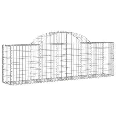 VidaXL Schanskorf gewelfd 200x30x60/80 cm gegalvaniseerd ijzer