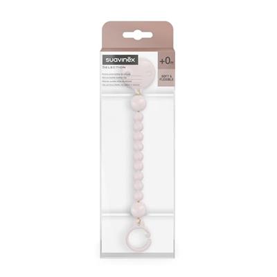Siliconen fopspeenclip Colour Essence SUAVINEX lichtroze Siliconen fopspeenclip Colour Essence SUAVINEX lichtroze