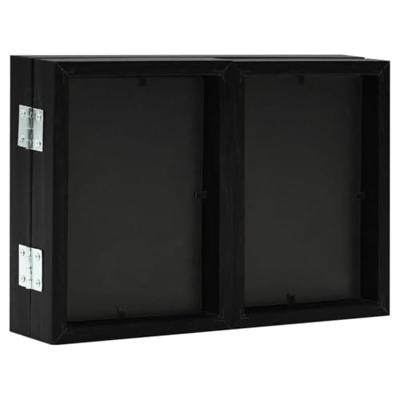 VidaXL Fotolijst drieluik 28x18 cm+2x(13x18 cm) zwart