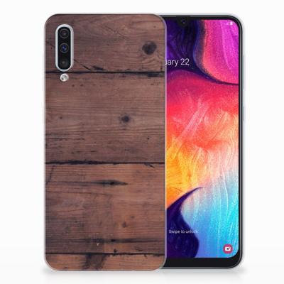 Samsung Galaxy A50 | Bumper Hoesje | Old Wood
