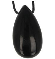 Ruben Robijn Ruben Robijn Edelsteen Druppel Hanger Obsidiaan Zwart (1st) - thumbnail