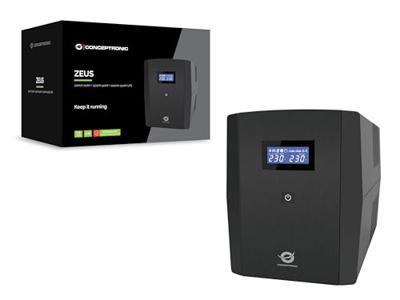 Conceptronic ZEUS08E UPS Line-interactive 1,5 kVA 900 W 6 AC-uitgang(en)