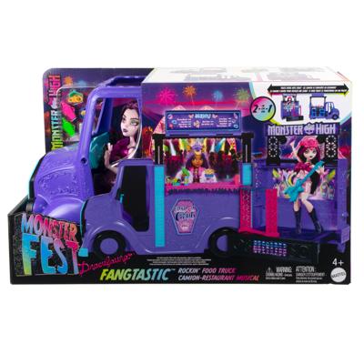 Monster High-Tour Bus Blood-sational Rock-Set met pop en bus HXH83 - thumbnail