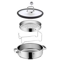 WMF Vitalis Aroma Stoompan Rond met Glasdeksel en Siliconen Rond, 28cm - thumbnail
