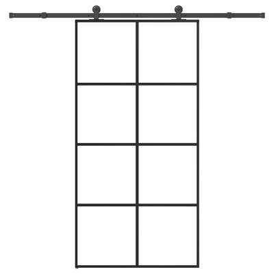 Schuifdeur met beslag 102,5x205 cm ESG-glas en aluminium