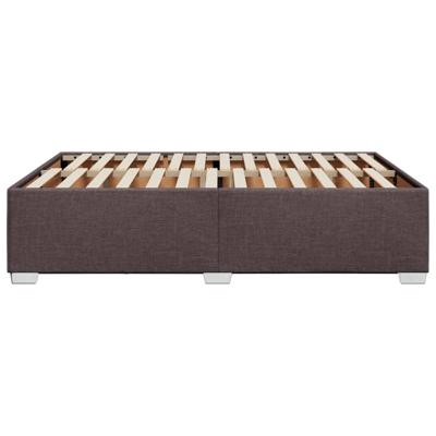 Bedframe zonder matras stof donkerbruin 140x200 cm