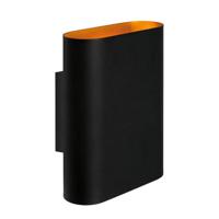 Lucide OVALIS - Wandlamp - 2xE14 - Zwart - thumbnail