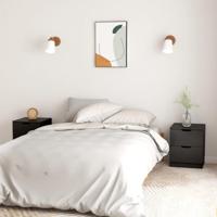 Nachtkastjes 2 st 40x40x50 cm spaanplaat zwart - thumbnail