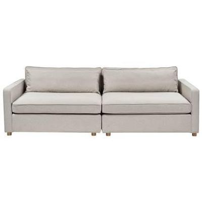 Beliani - VINSTRA - Driezitsbank - Beige - Polyester