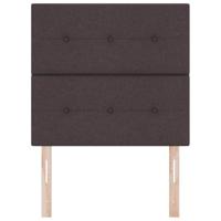 LED Hoofdbord met LED-striplichten Donkerbruin 80 cm Polyester - thumbnail