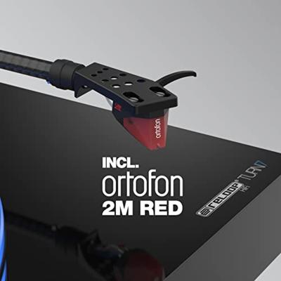 Reloop Turn 7 - Riemaangedreven HiFi draaitafel met Ortofon 2M Red, acryl draaitafel met LED verlichting, gedecentraliseerde aandrijfmotor met externe riemgeleider en carbon toonarm