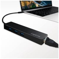 LogiLink UA0313 interface hub USB 3.2 Gen 1 (3.1 Gen 1) Type-C 5000 Mbit/s Zwart - thumbnail