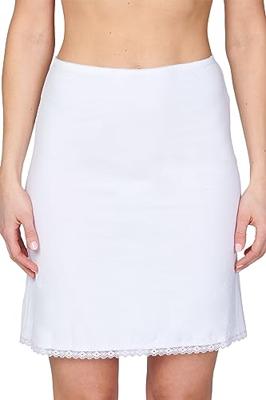 Gaubert Onderrok 49-54CM - Gladde Jupon - Wit - Zwart - Huidskleur