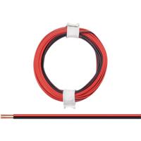 Donau Elektronik 114-01 Draad 2 x 0.08 mm² Rood/zwart 5 m - thumbnail