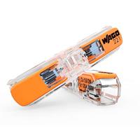 WAGO 221-2411 221-2411 Verbindingsklem Flexibel: 0.14-4 mm² Massief: 0.2-4 mm² Aantal polen: 1 60 stuk(s) Transparant, Oranje - thumbnail